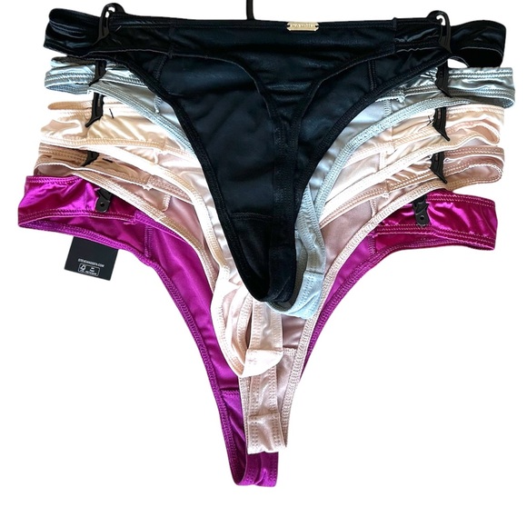 Steve Madden Glistening Thong Panties 5 Pc Set Size Medium - Picture 3 of 6